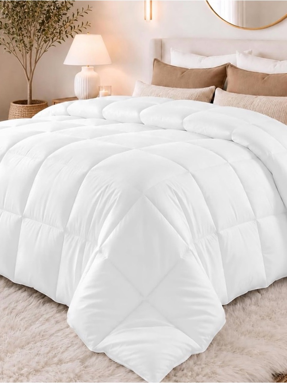 White Down Alternative Comforter - Soft Hypoallergenic Bedding